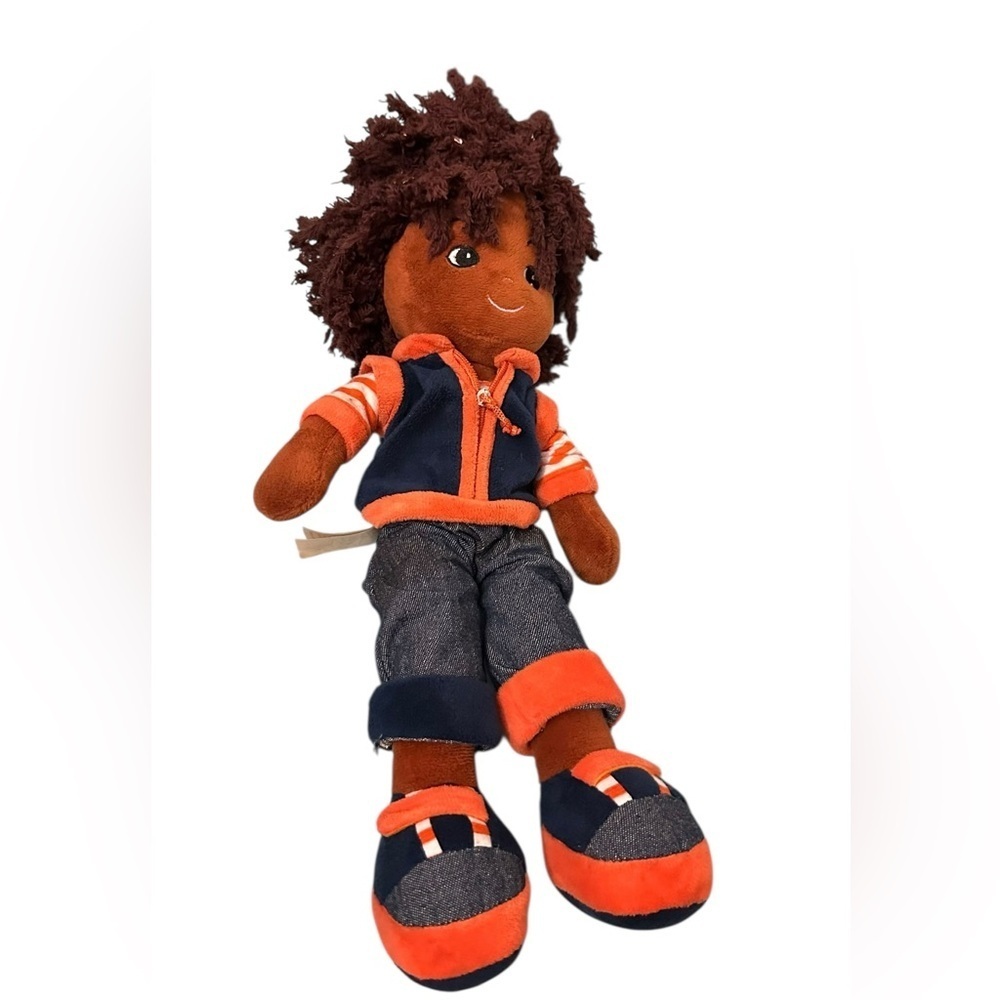 Charming Brown and Orange Stuffed Doll